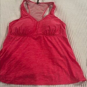 Vibrant pink tankini top